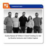 GUDEA company logo representing the AI-powered narrative intelligence company's $7 million seed funding announcement.
