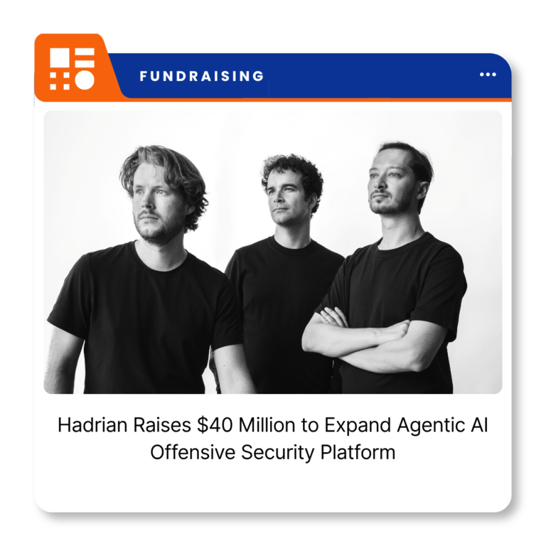 Hadrian cybersecurity startup promotional image for its agentic AI offensive security platform.