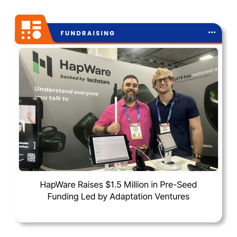 HapWare ALEYE haptic wristband designed to communicate facial expressions, gestures, and body language through tactile vibration patterns.