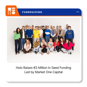 Holo AI marketing platform logo representing the Lithuania-based startup's €5 million seed funding round.