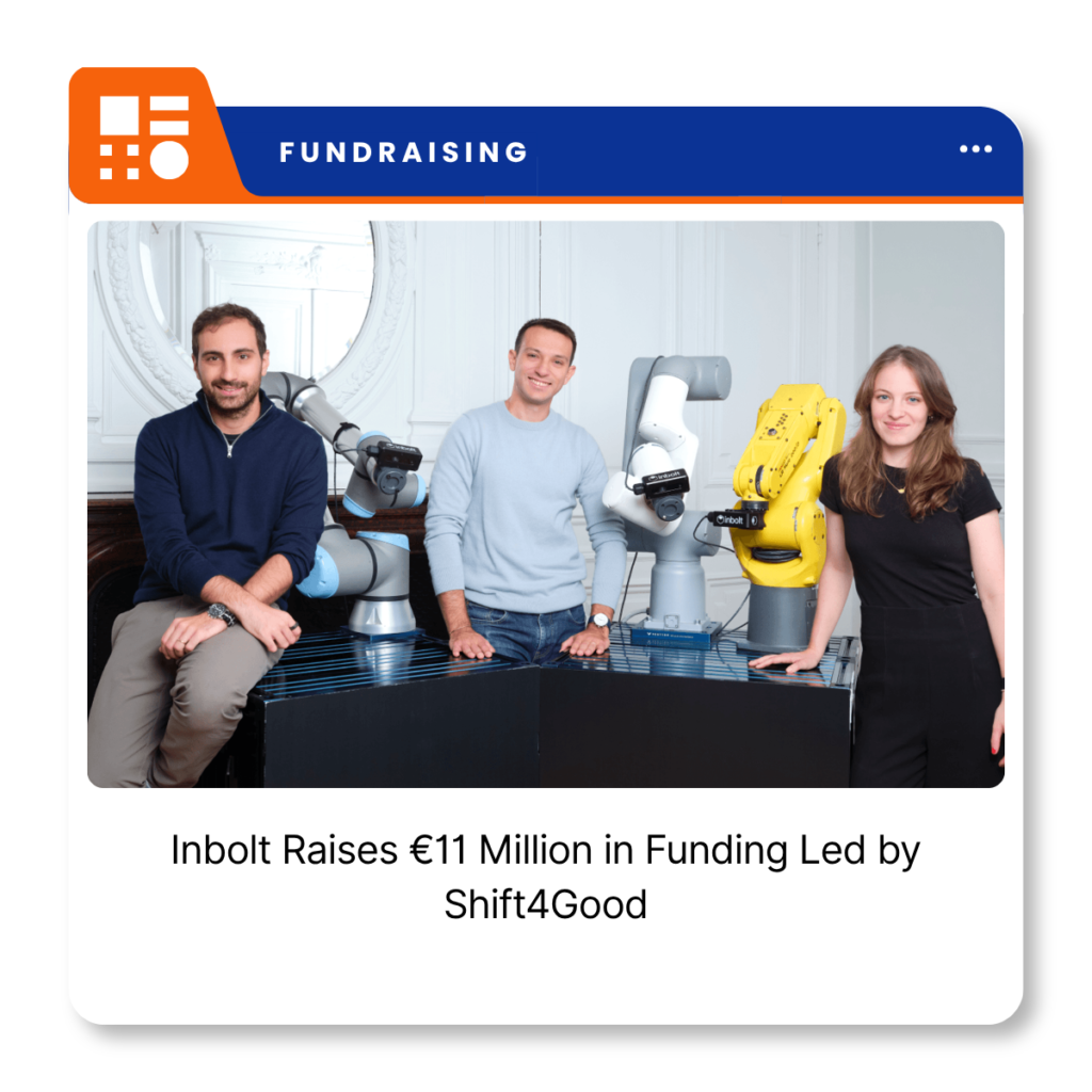 Industrial robot operating with Inbolt’s real-time 3D vision and AI guidance technology in a manufacturing environment.