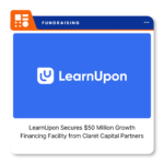 LearnUpon company logo representing the Dublin-based enterprise learning platform following its $50 million growth financing announcement.