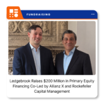 Ledgebrook branding representing the Boston-based specialty insurance company following its $200 million equity financing announcement.