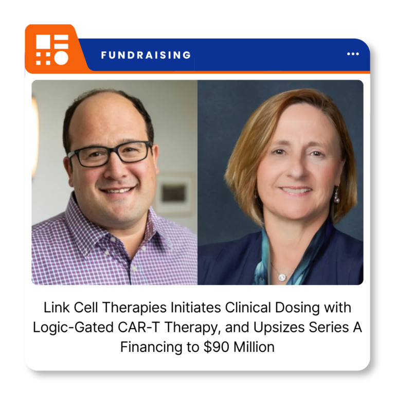 Link Cell Therapies branding for the oncology biotechnology company developing logic-gated CAR-T therapies.