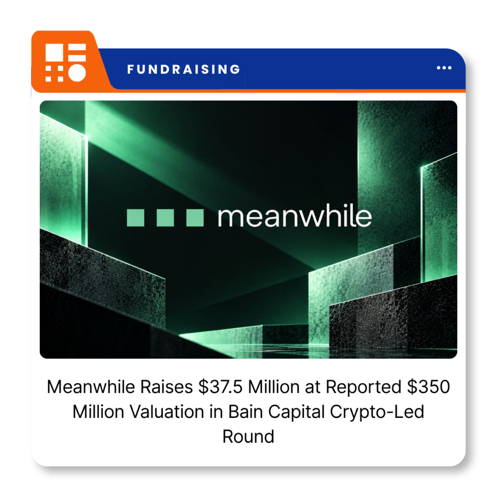 Meanwhile logo representing the Bermuda-based Bitcoin life insurer following its $37.5 million funding announcement.