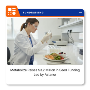 Metabolize company branding representing the San Francisco-based metabolic health startup that raised $3.2 million in seed funding.