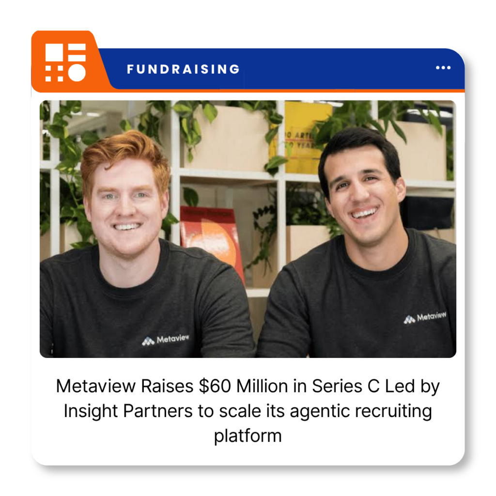 Metaview Series C funding announcement highlighting its $60 million financing round.