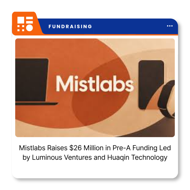 Mistlabs' Ambi ambient intelligence platform, which received $26 million in Pre-A funding led by Luminous Ventures and Huaqin Technology.