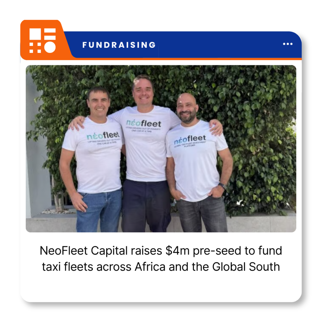 NeoFleet Capital branding representing the Cyprus-based mobility finance company following its $4 million pre-seed funding round.