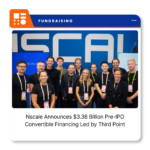Nscale branding representing the AI infrastructure company following its $3.36 billion pre-IPO convertible financing announcement.