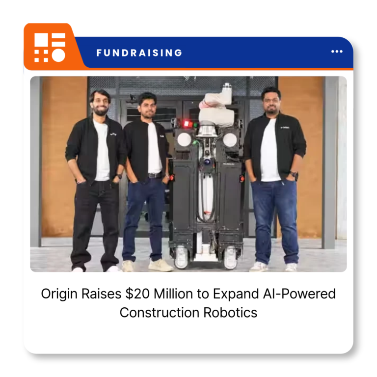 Origin's OG-1 autonomous construction robot designed for interior wall-finishing operations.