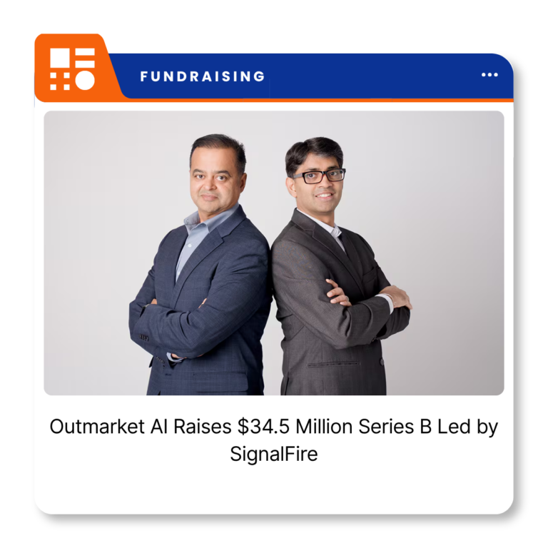 Outmarket AI co-founders Vishal Sankhla and Anshu Jain, whose insurance technology company raised $34.5 million in Series B funding.