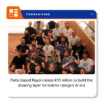 Rayon browser-based design software displaying an interior floor plan and collaborative design workspace.