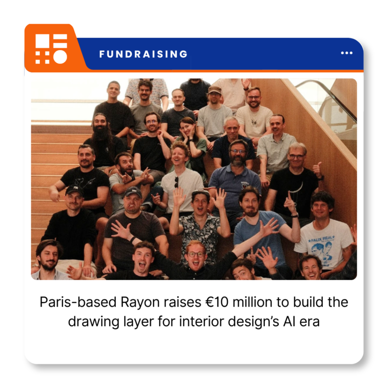 Rayon browser-based design software displaying an interior floor plan and collaborative design workspace.