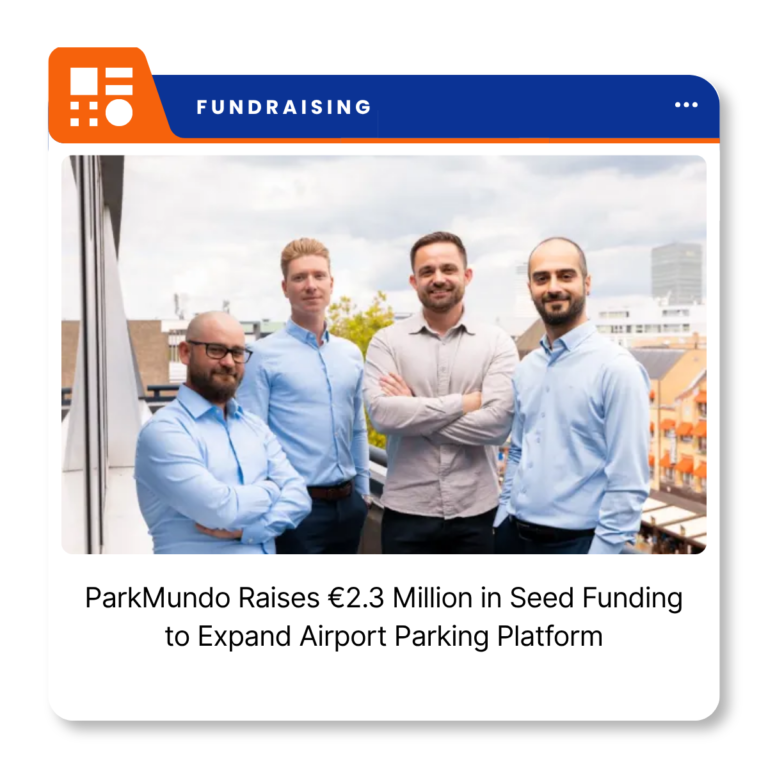 ParkMundo logo representing the Netherlands-based airport parking technology company that raised €2.3 million in seed funding.