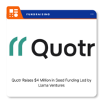 Quotr branding representing its AI-powered construction estimating and procurement platform following its $4 million seed funding announcement.