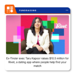 Rivet dating app interface showing its Social Matching experience on a smartphone.