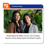 Rosie company logo representing the Seattle-based childcare and household support startup that raised $7 million across two financing rounds.