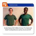 Scuba company logo representing the New York-based AI startup that raised $34 million across pre-seed and seed funding rounds.
