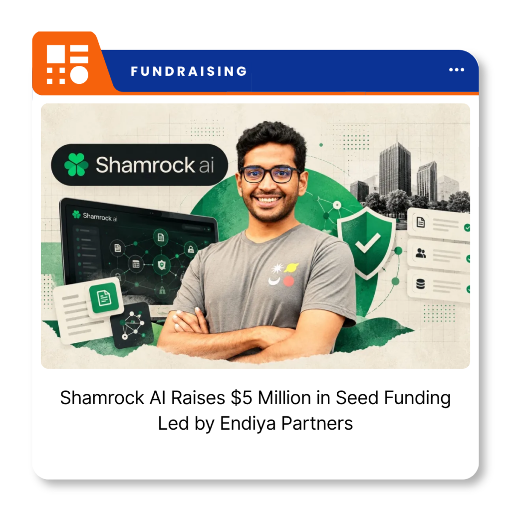 Shamrock AI logo representing the Shillong-based enterprise AI assurance startup that raised $5 million in seed funding led by Endiya Partners.