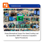 Sharp Biomedical medical device company logo representing its pre-seed funding announcement for outpatient spinal care technology.