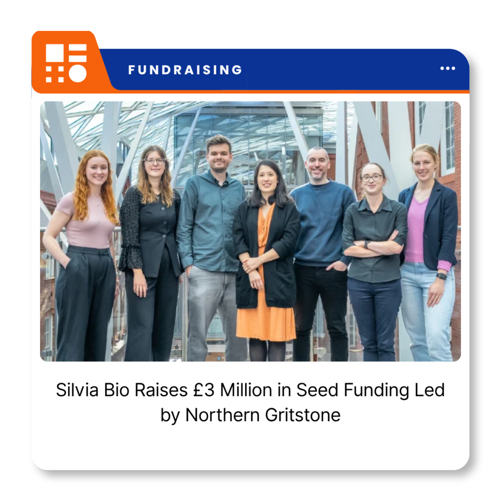 Silvia Bio biotechnology team at the University of Sheffield, developing cell-profiling technology and precision media additives for biopharmaceutical manufacturing.
