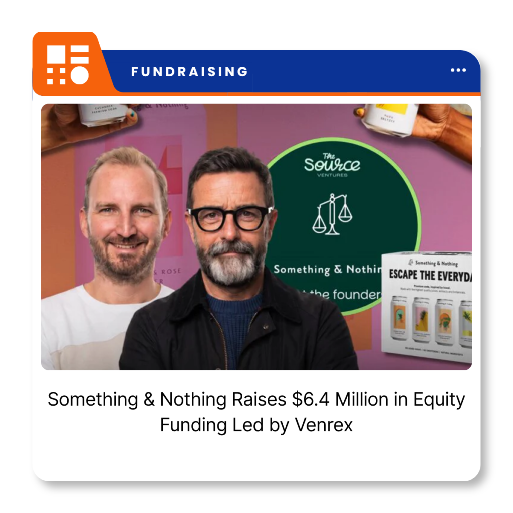 Something & Nothing premium soda cans representing the UK beverage company following its $6.4 million equity funding round.
