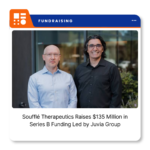 Soufflé Therapeutics biotechnology company logo representing its development of targeted RNA therapies and REMEDY drug delivery platform.