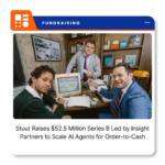 Stuut branding representing the New York-based AI order-to-cash platform following its $52.5 million Series B funding.