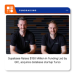 Supabase branding representing the open-source Postgres development platform following its $150 million funding announcement.