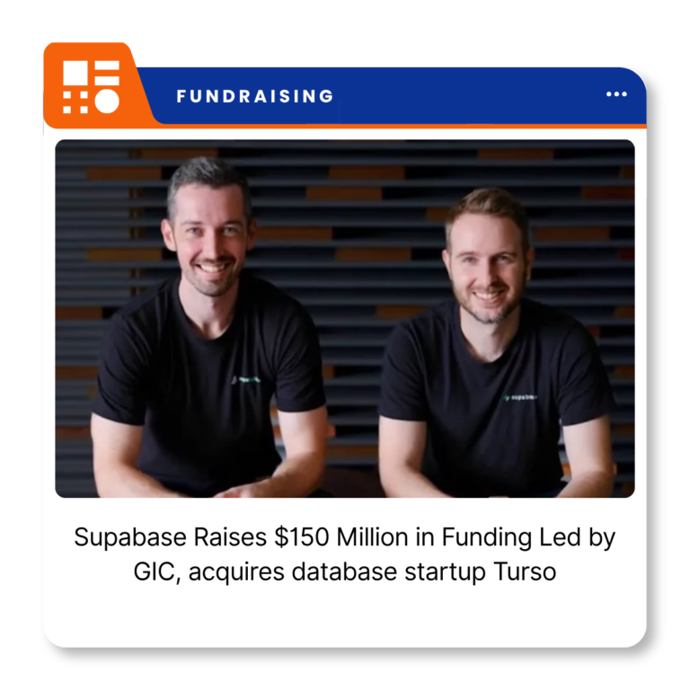 Supabase branding representing the open-source Postgres development platform following its $150 million funding announcement.