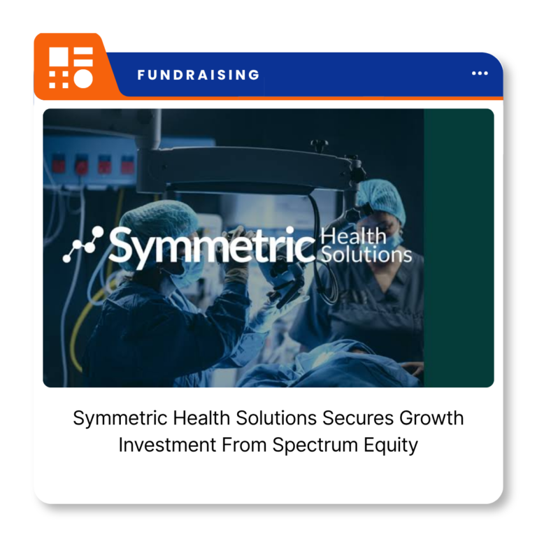Symmetric Health Solutions logo representing the healthcare supply chain intelligence company following its investment from Spectrum Equity.