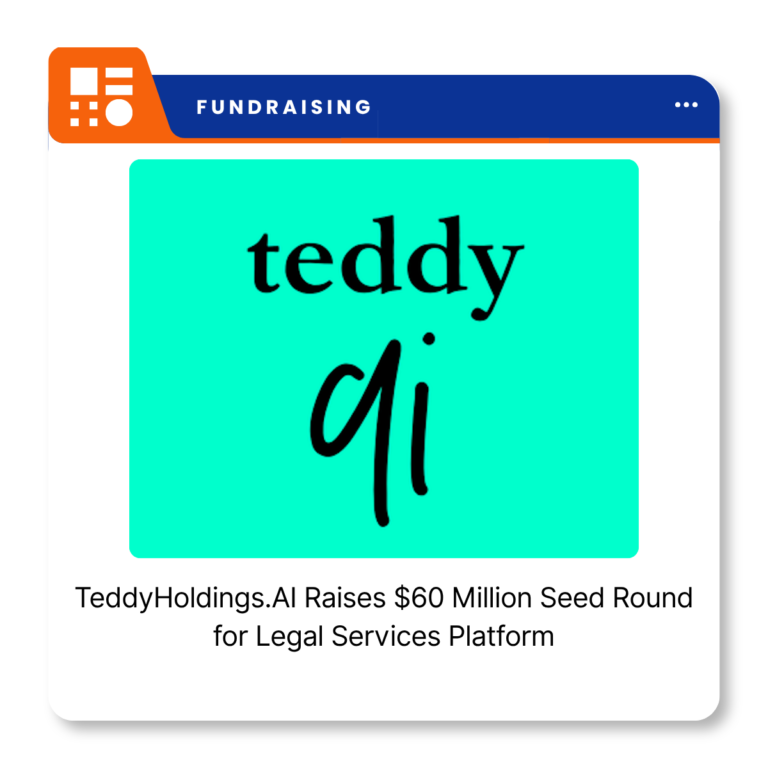 TeddyHoldings.AI branding for the New York-based legal services platform that raised $60 million in Seed funding.