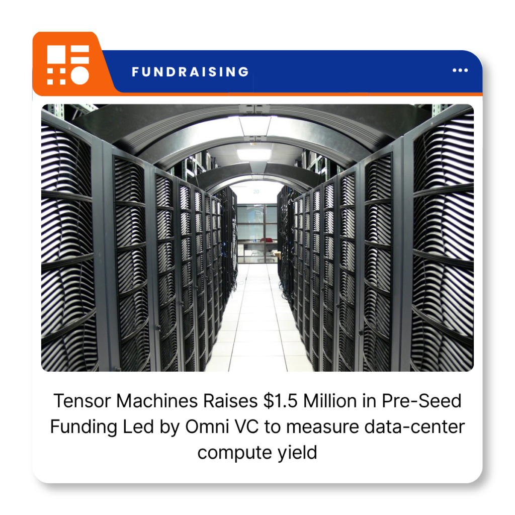 Tensor Machines branding representing its AI hardware and physics-based technology for data center compute infrastructure.