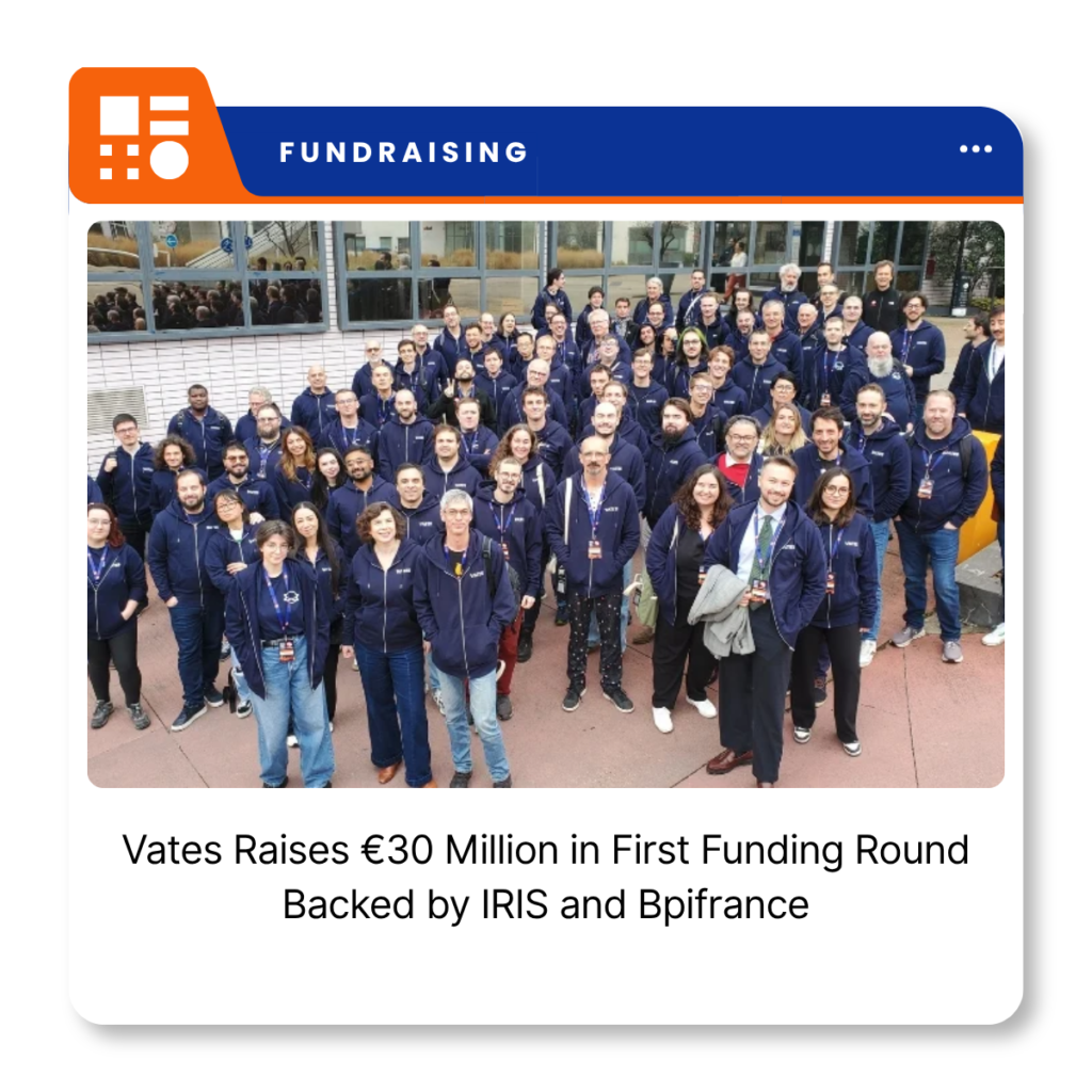 Vates, a French developer of open-source virtualization software, raises €30 million in funding from IRIS and Bpifrance.