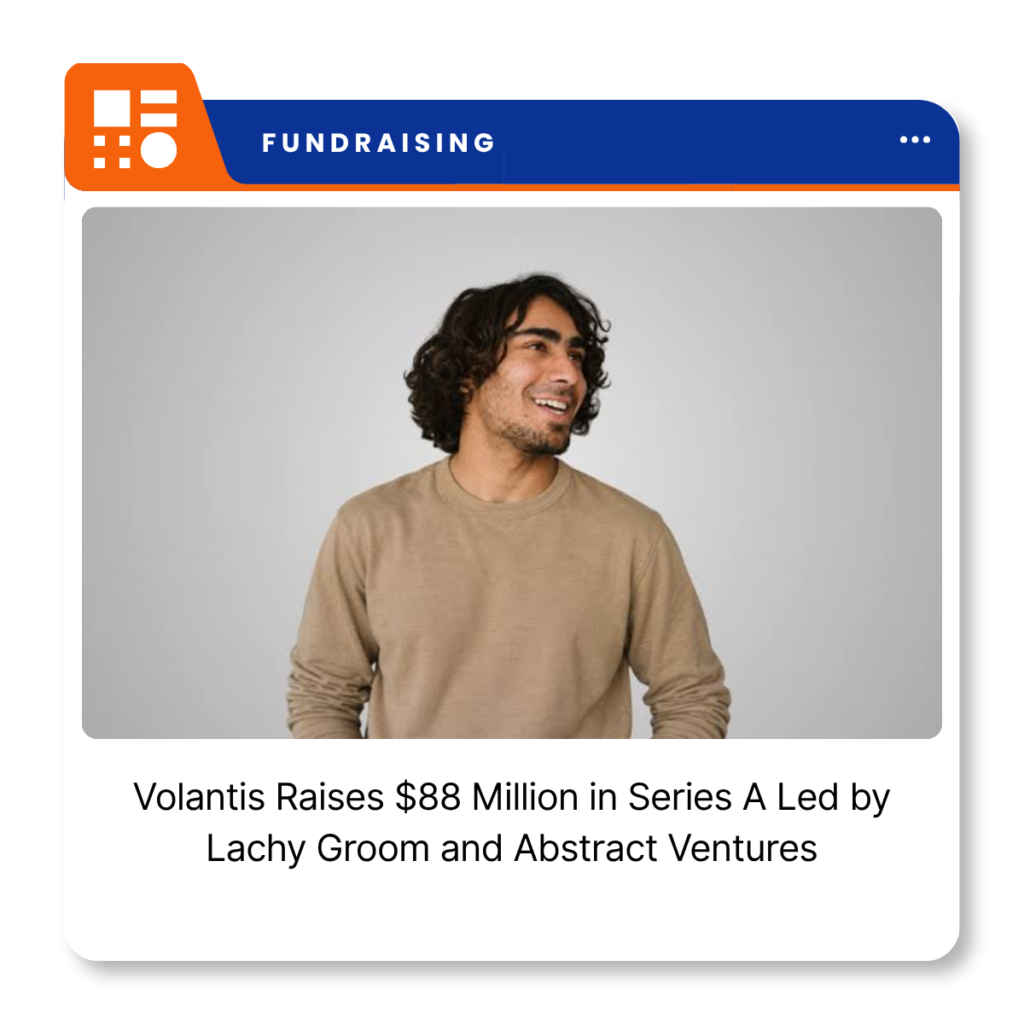 Volantis Semiconductor branding alongside an illustration of photonic links connecting AI compute and memory.