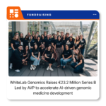 WhiteLab Genomics branding for the company's €23.2 million Series B funding announcement.