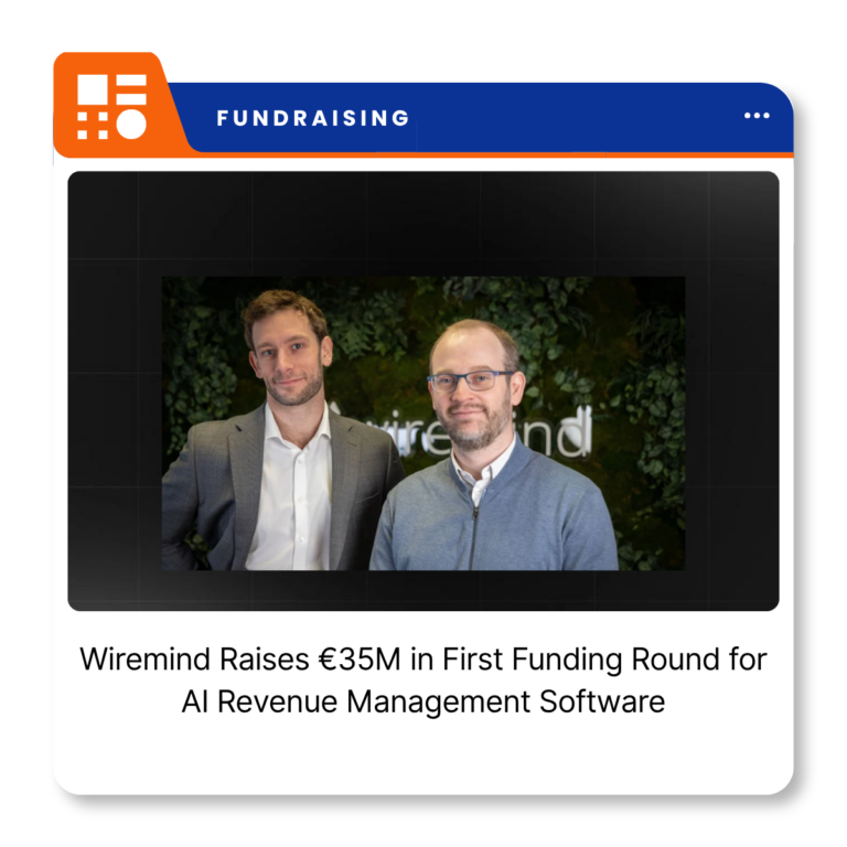 Wiremind company logo representing the Paris-based software provider that raised €35 million in its first external funding round.