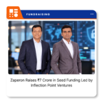 Zaperon cybersecurity platform branding for its ₹7 crore seed funding announcement.