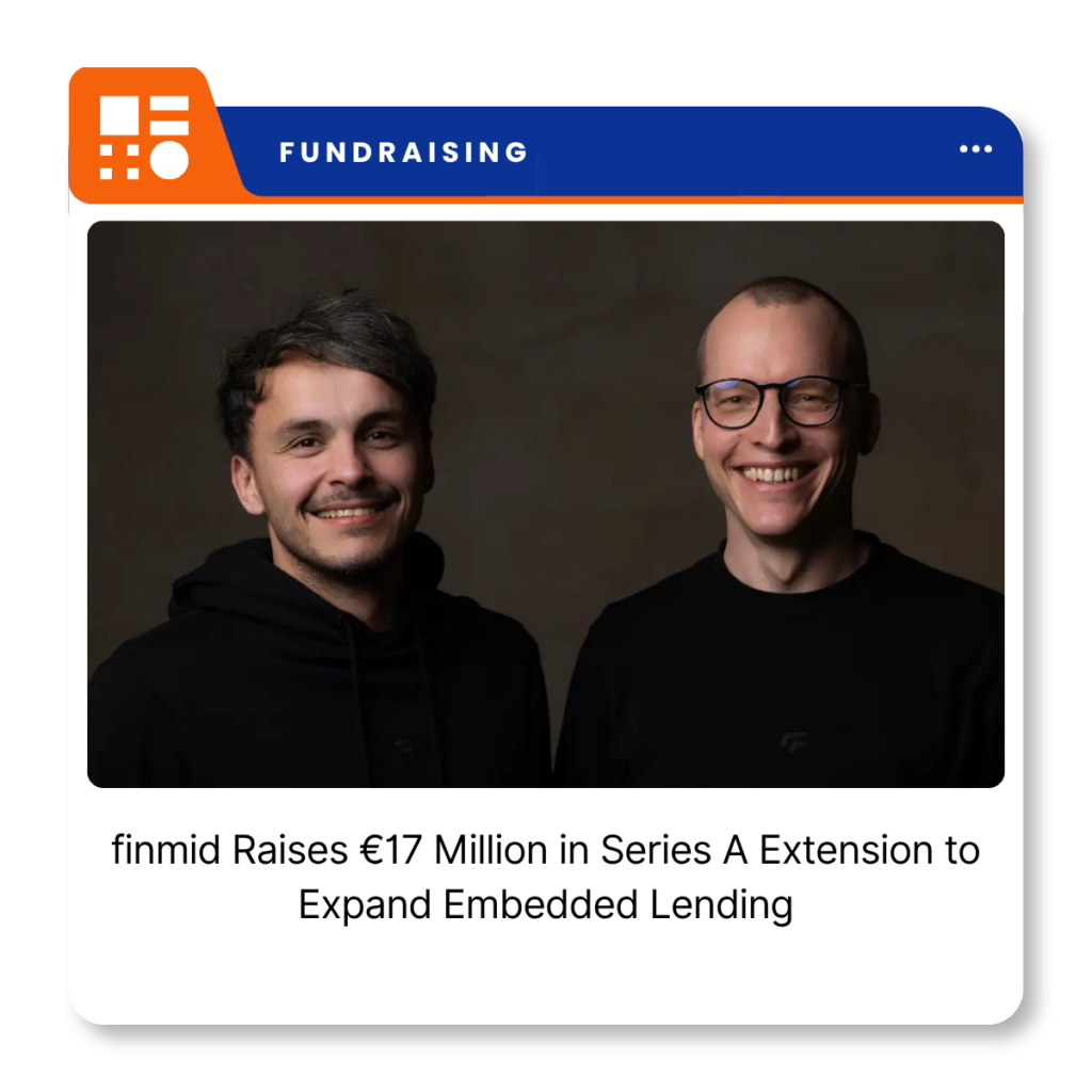 finmid logo representing the Berlin-based embedded lending company following its €17 million Series A extension funding announcement.